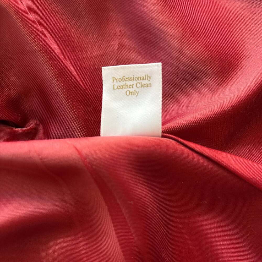 Vintage VTG CASLON Red Lambskin Leather Jacket SZ XS Moto Y2K Preppy Retro - Picture 5 of 12